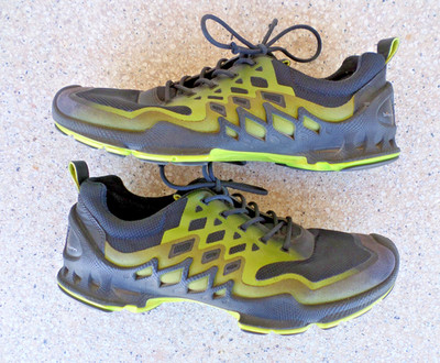 ECCO Biom AEX Trainer Black Lime Punch Mesh Athletic Shoes. Men's 10 (eur 44)