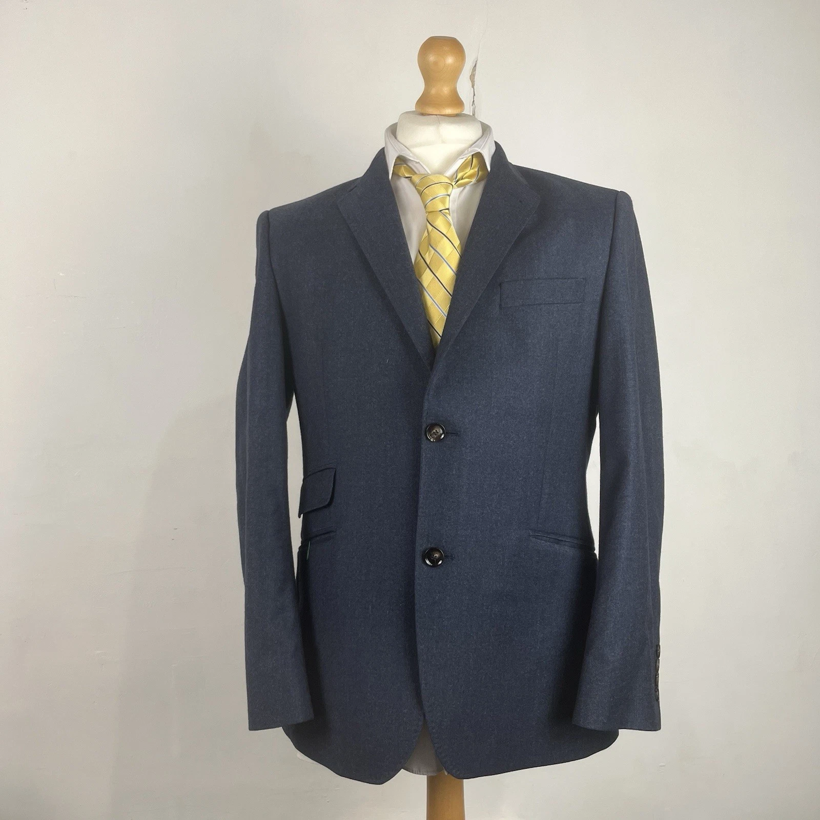 Ted Baker Blazer Jacket Men's 40S Dark Blue Tweed Like Sport Country Endurance