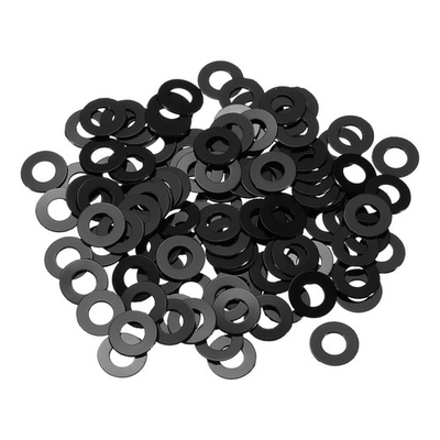 #ad 120Pcs M5 Nylon Flat Washers Plastic Washer 10mm ID 10mm OD 0.5mm Thick Black $16.37