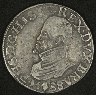 1588 SPANISH NETHERLANDS BRABAND PHILIPSDAALDER ANTWERP MINT 42mm 33.81g DELM 18