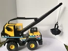 Tonka Crane Diecast Construction Vehicle Yellow Black Vintage
