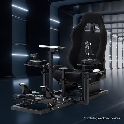 Hottoby Flight Racing Simulator Cockpit mit Schwarzen Sitz Fit Logitech G923