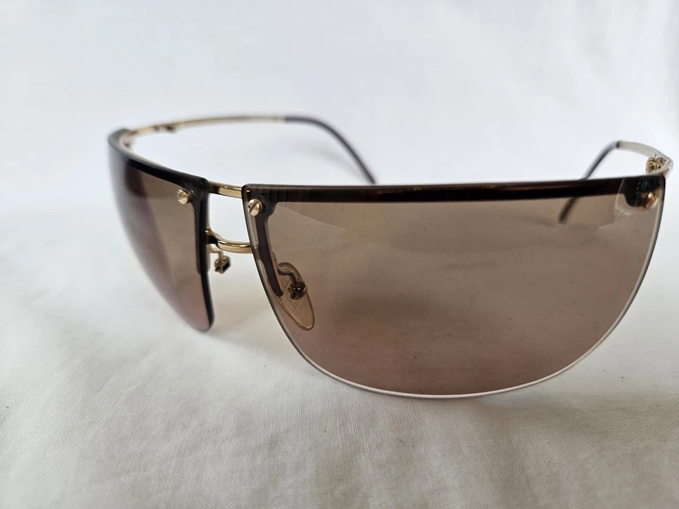 Gucci GG 2662/S Shield Sunglasses Brown Gold 68-10 115 Made in Italy + Case - Image 4 of 4