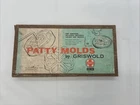 Vintage Griswold Cast Iron Patty Molds Set Orginal Box Complete