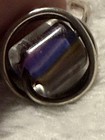 7 Size handmade wire-wrapped ring with iridescent orange purple dichroic glass — photo 2