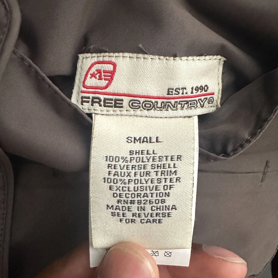 Free Country Interchangeable Reverse Coat Jacket Men S Outerwear Brown Faux Fur - Image 3 of 4