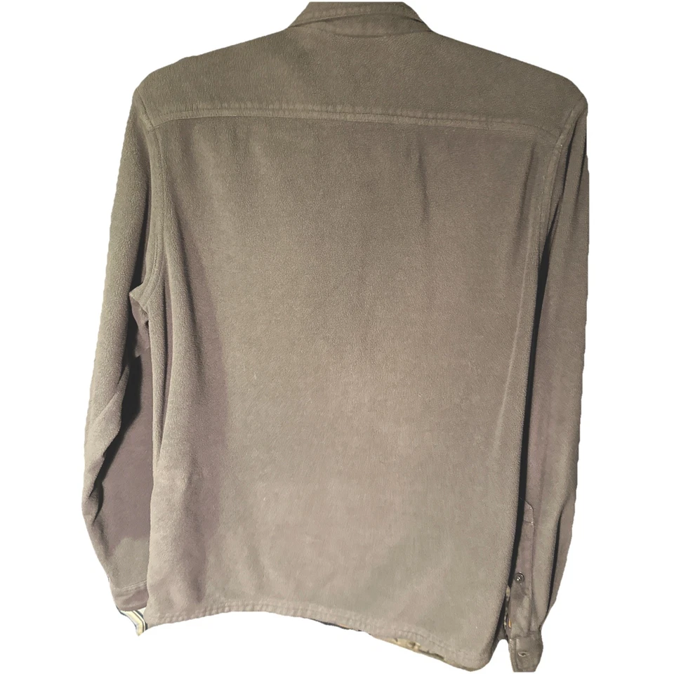 Patagonia Shirt Mens Small Fleece Gray Long Sleeve Hiking Zipper Pocket - Image 4 of 4