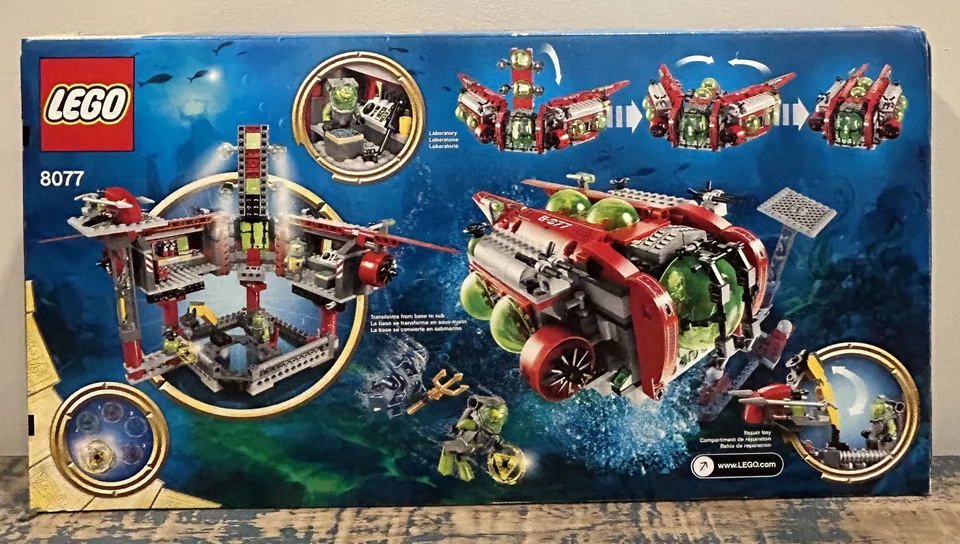 LEGO 8077 Deep Sea Rescue Team Base Atlantis Exploration HQ New Factory Sealed - Image 3 of 3