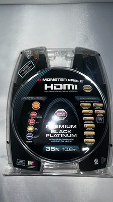 Monster - Premium Black Platinum 35' 4K HDMI Cable Black New!!!