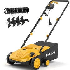 Electric Dethatcher and Scarifier, 13” 12Amp Lawn Dethatcher