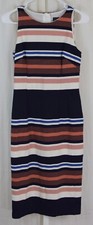 Adrianna Papell Women's Sleeveless Knit Striped Stretchy Dress Size 4