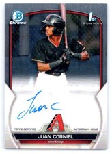 2023 Bowman Chrome #CPA-JCL Juan Corniel Chrome Prospect Autographs