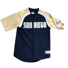 San Diego Padres Jersey Men Medium (38-40) Blue Beige Dynasty MLB