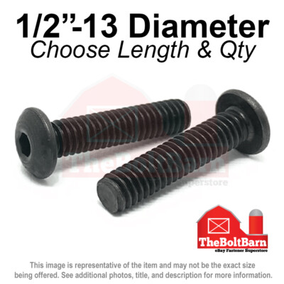 #ad 1 2quot; 13 Alloy Button Socket Head Cap Screws Bolts Black Oxide Pick Size amp; Qty $321.82