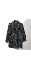 Madewell Texture And Thread Oversize Leopard Print Coat Jungle Cat Size S Grey
