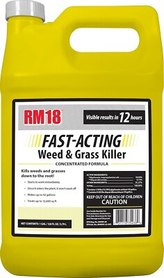 RM18 Fast Acting Diquat Herbicide Concentrate Root Weed and Grass Killer 1 Gal