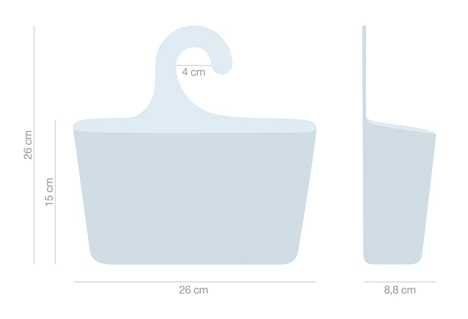 Badkorb mit Haken Badregal Duschregal Duschkorb Utensilo Bad Aufbewahrungskorb - Bild 2 von 4