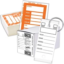 Versa-Tags 250 Key Tags & Rings Plus 100 stock stocker Kleer-Bak Window