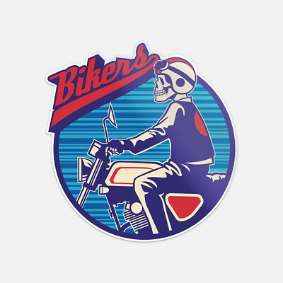 Dolo Rider Decal Skull Rider Bikers Auto Moto Vinyl Sticker Decal | eBay