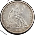1870-S Seated Liberty Half Dollar | ALMOST UNCIRCULATED