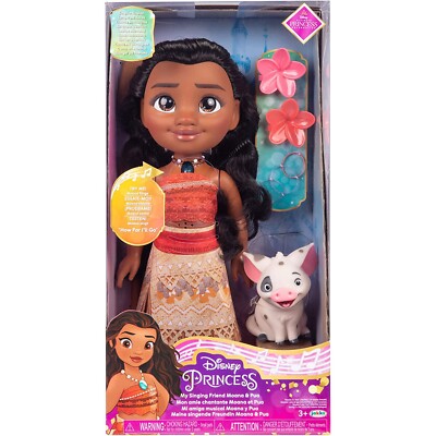 Neu Disney Prinzessin Moana & Pua Kleinkind Puppe-singender Freund