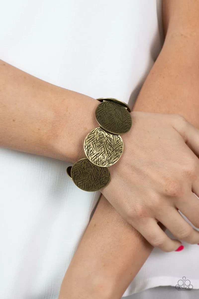 Paparazzi Extra Etched Brass Stretchy Bracelet eBay