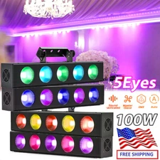 4PC RGBW LED DMX Stage Wall Wash Bar Light Strobe Effect DJ Party Beam Light