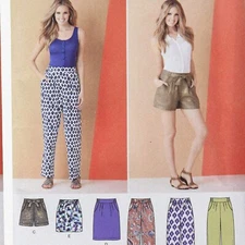 SimpleStitch Women's Pants, Shorts & Skirt Patterns by Karen Z, Sizes 16-24