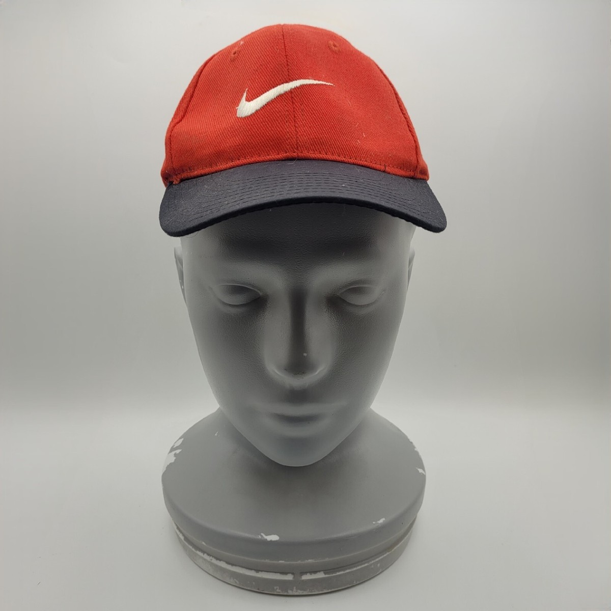 Vintage Snapback Hat Nike Swoosh Red 1990s Youth S60811 Taiwan Red