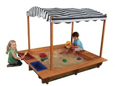 KidKraft Outdoor Sandbox with Canopy - Navy White