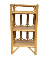 ANCIENNE BIBLIOTHEQUE SELLETTE TABLE DE CHEVET EN ROTIN PAS CHAISE