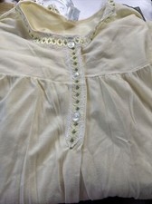 yellow Katz Long Nightgown USA Small Vintage