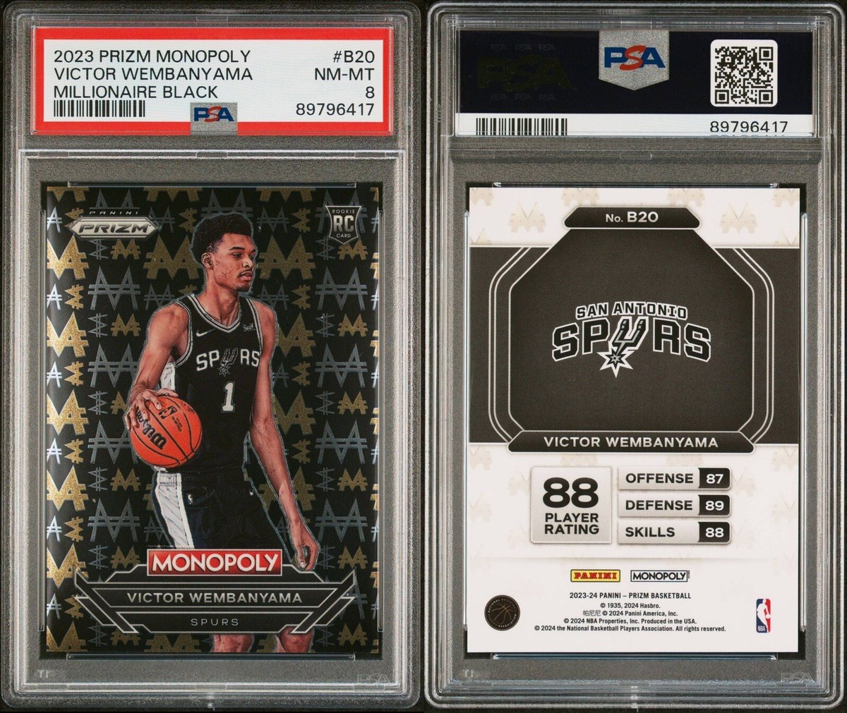 NBA カード 2023 Panini Prizm Monopoly - Millionaire Black Victor Wembanyama
