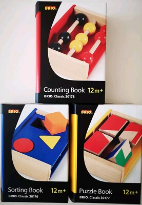 3er Set Brio Baby Kleinkind Lernspielzeug Spielzeug Buch Play Book