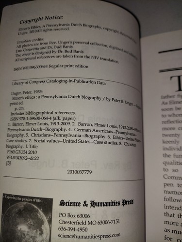 Elmer's Ethics: A Pennsylvania Dutch Biography by Peter Unger (English) Paperbac - Picture 4 of 4