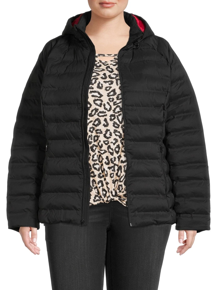 time and tru women s puffer coat with hood