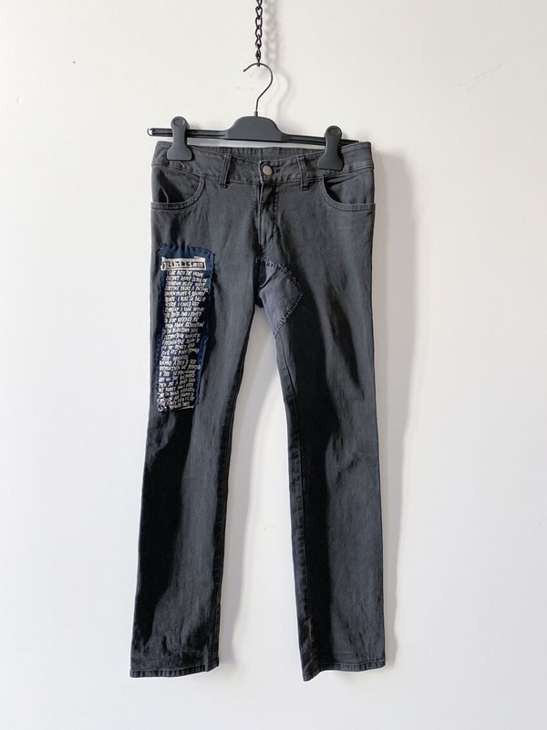 ⭕ 80s Vintage Modzart London skinny Punk pants : crust biker jacket leather 90s
