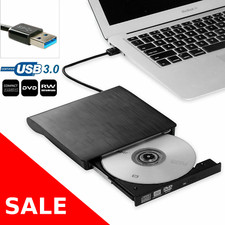 External CD DVD Drive For PC Laptop Windows 11 10 USB 3.0 Burner Reader Writer