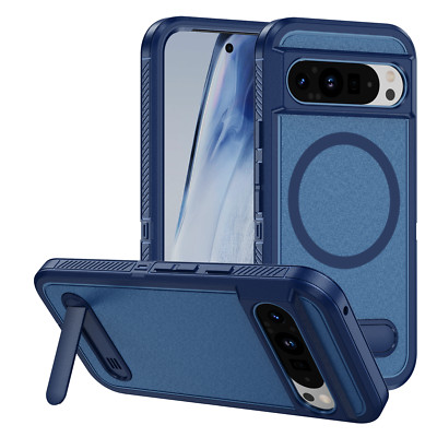 For Google Pixel 9 Pro XL/9/8A/8 Magnetic invisible Stand Hard Back Rugged Case