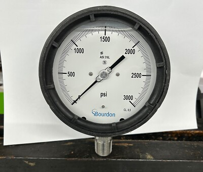 #ad #ad quot;NEWquot; 0 3000 psi gauge 4 1 2quot; dial 1 2quot; npt LOWER MOUNT SS internals $112.00