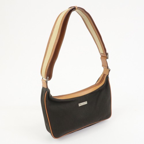 Sac à main bandoulière GUCCI toile cuir marron foncé 019・0460 authentique occasion F/S - Photo 4/24