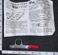 Vintage WISS-CLIP TC-1  Sewing Scissors Thread Clips  USA In Original  instruc