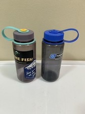 Nalgene Wide Mouth Water Bottle 16 fl oz BPA Free 2pcs