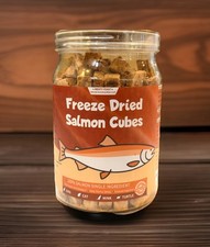Freeze Dried Salmon, Single Ingredient Treat For Dogs  Cats, Made In USA 3.5oz
