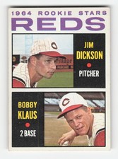 1964 Topps #524 Reds Rookie Stars (Jim Dickson / Bobby Klaus) RC Excellent