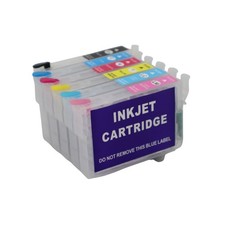 6- T098 Refillable Ink Cartridges Epson 837 835 810 800 730 725 710 700 Printers