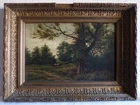 Antique 19th Century Painting XIX 1886 Petrus PERRIER Cattle Herd
