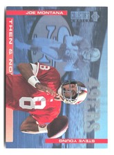 1994 Collector's Choice #4 Joe Montana / Steve Young EXCH Then and Now