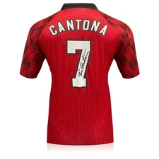 Eric Cantona Signed Manchester United 1996-1998 Home Football Jersey