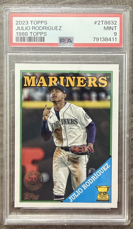 2023 Topps Julio Rodriguez 1988 35th Anniversary Series One PSA 9 Mariners Grade
